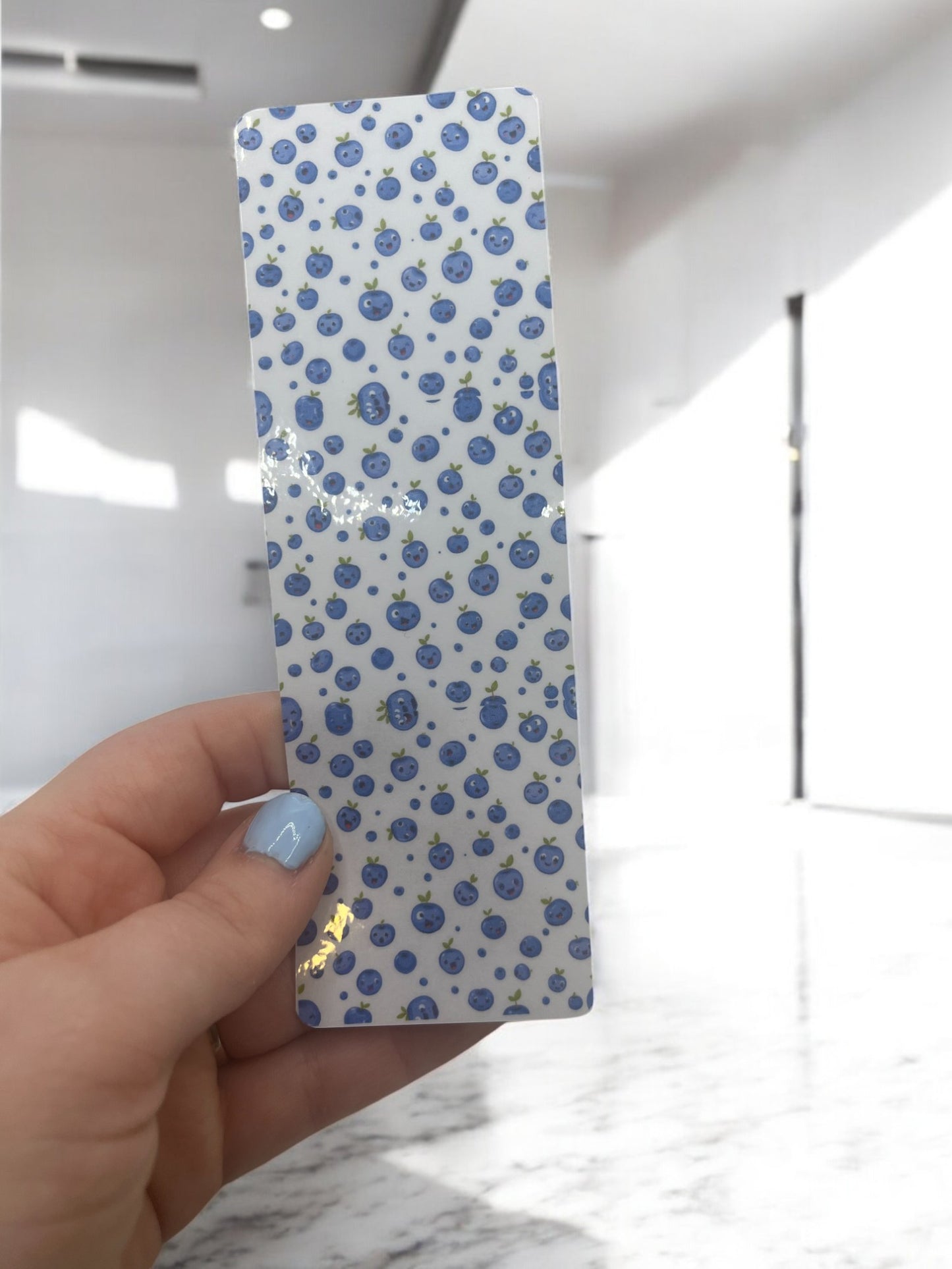 Blueberry Laminated Bookmark