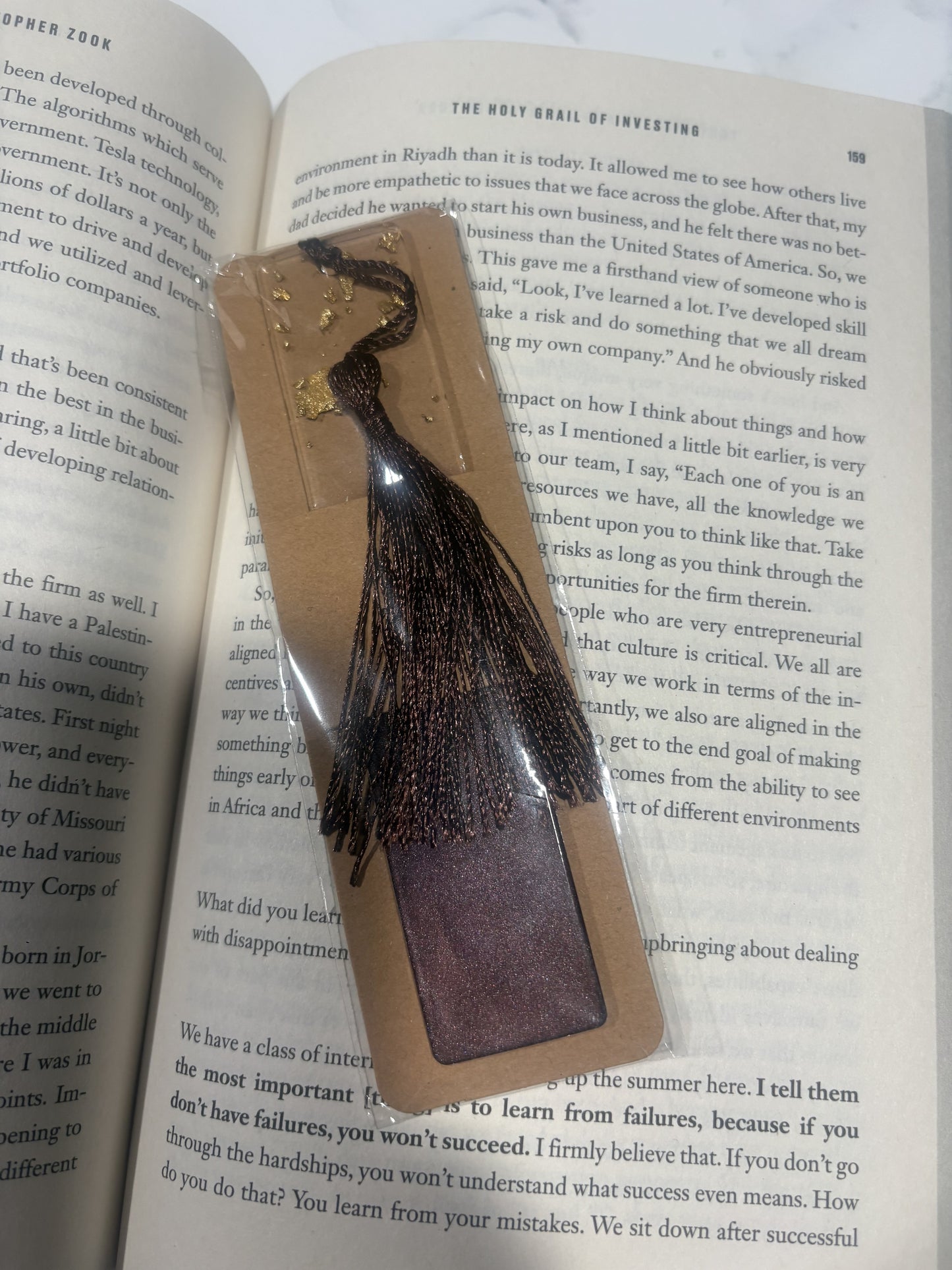 Dark Scarlet Resin Bookmark