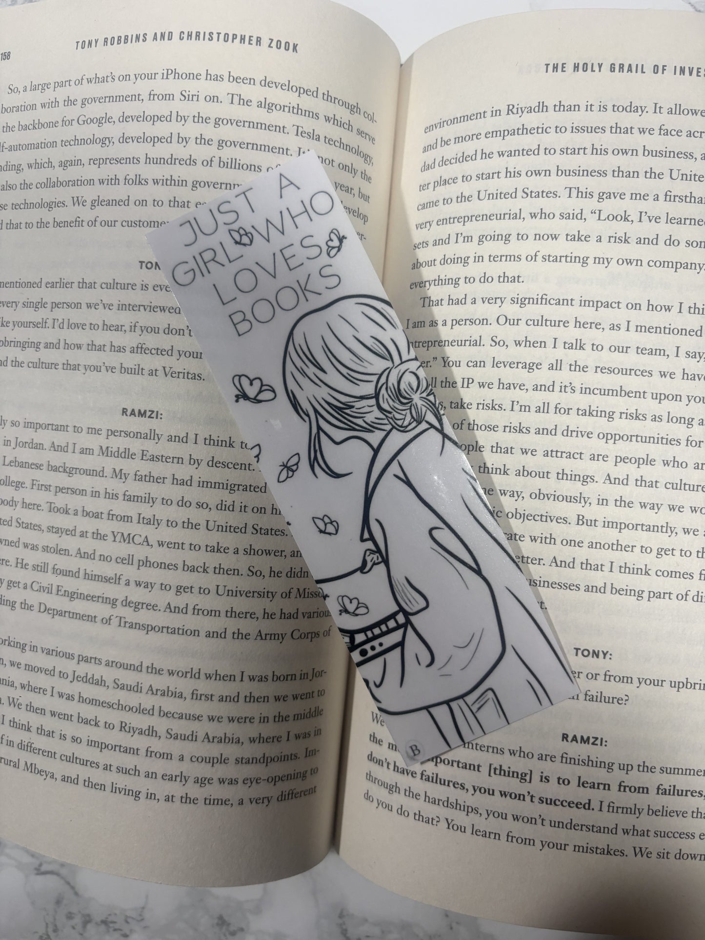 Just a Girl Who Loves Books Laminated Bookmark