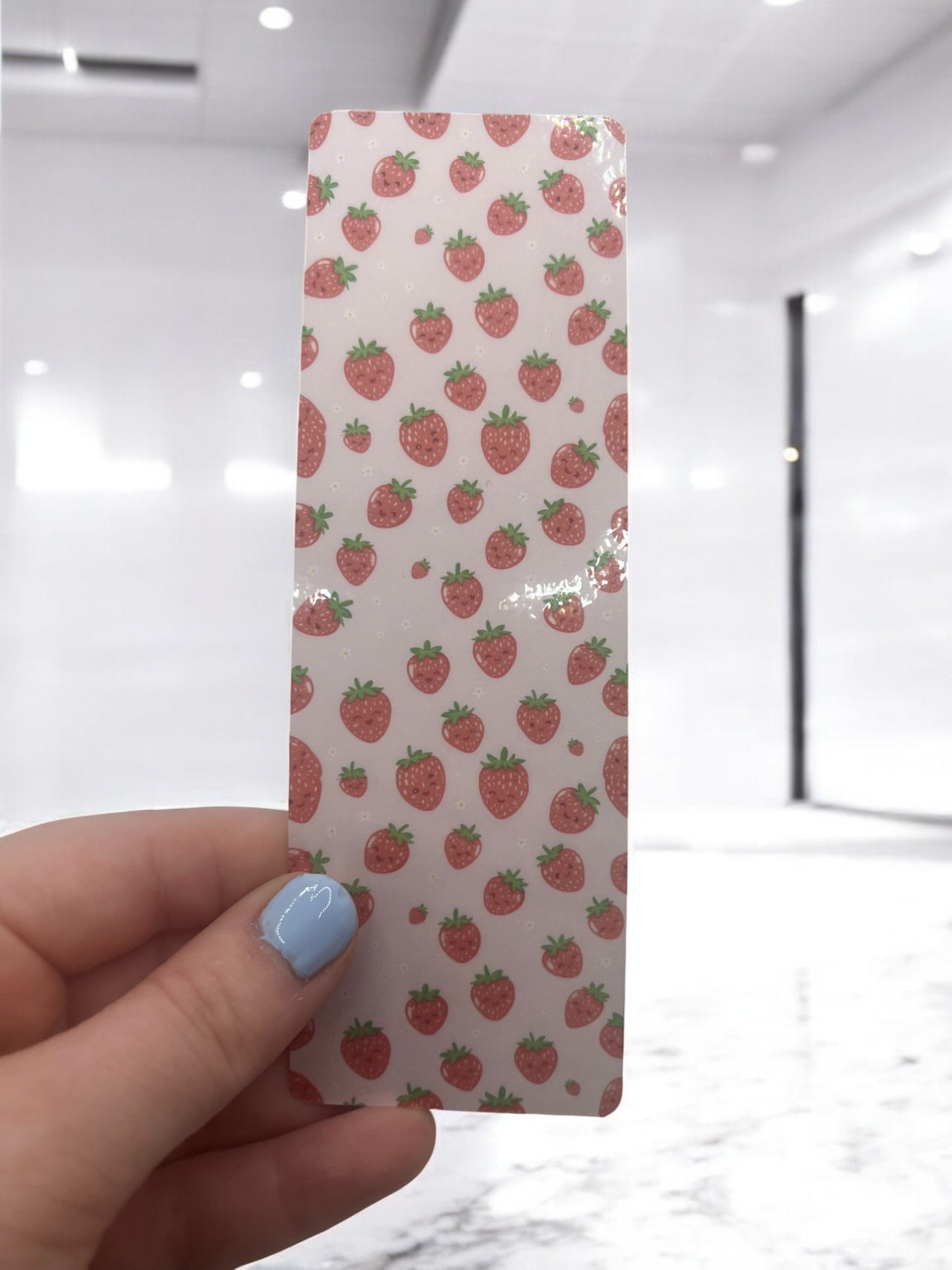 Strawberry Laminated Bookmark