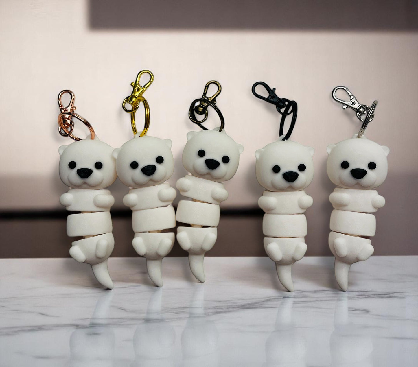 Articulated Otter Keychains