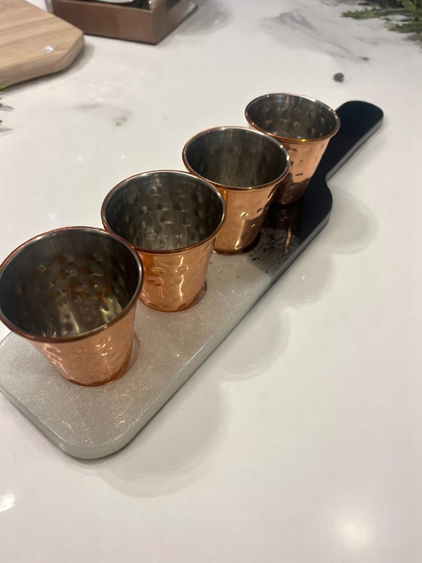Customizable Resin Shot Glass Serving Tray