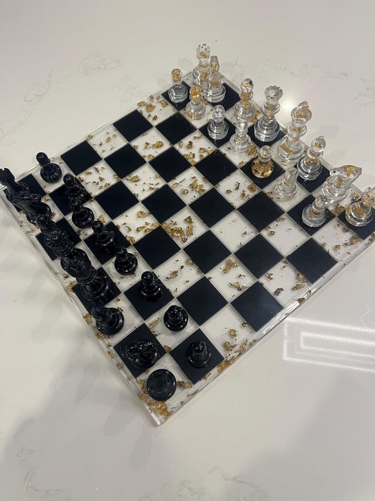 Customizable Resin Chess Board Set