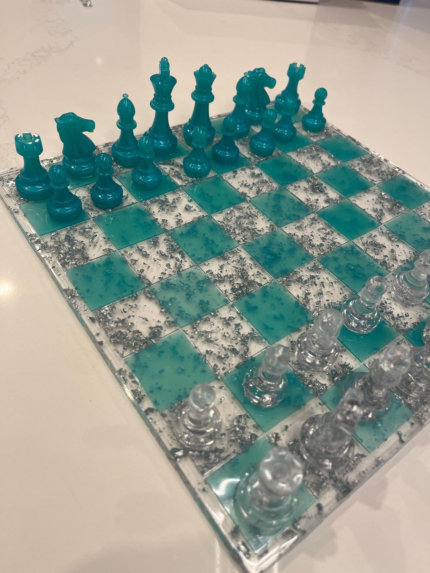 Customizable Resin Chess Board Set