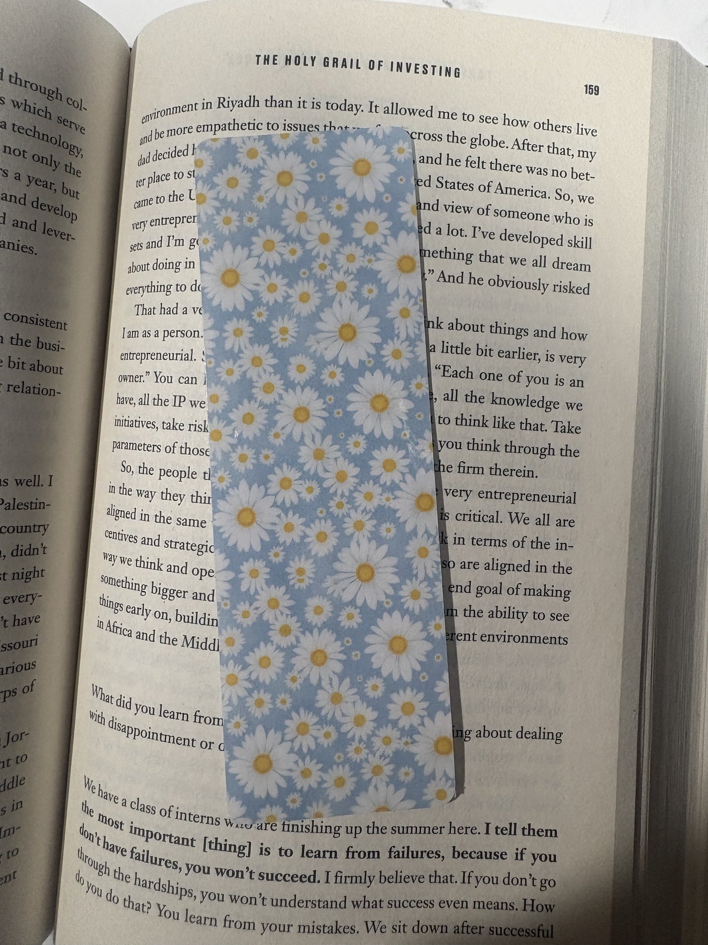 Daisy Laminated Bookmark
