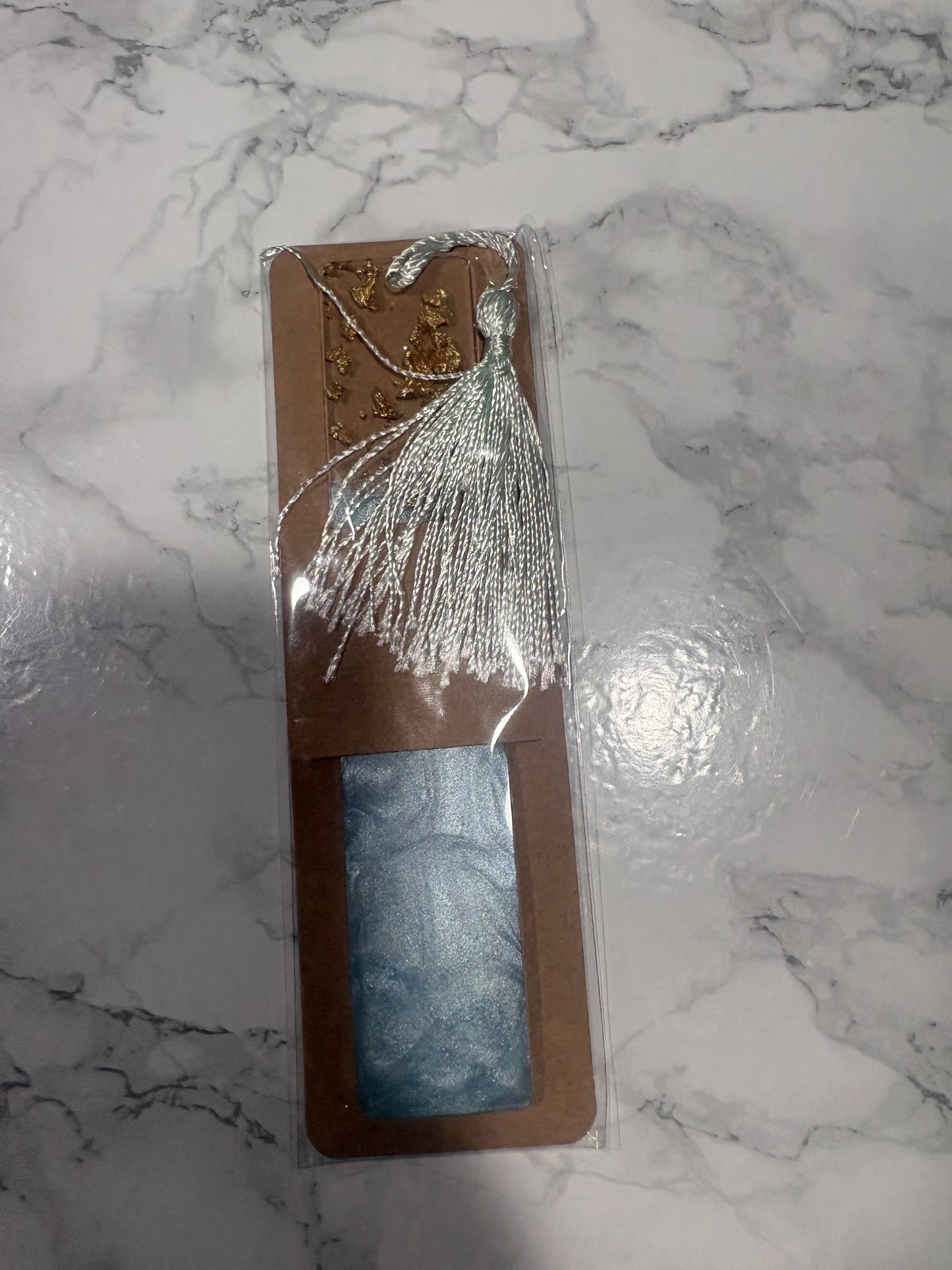 Haze Blue Resin Book Mark