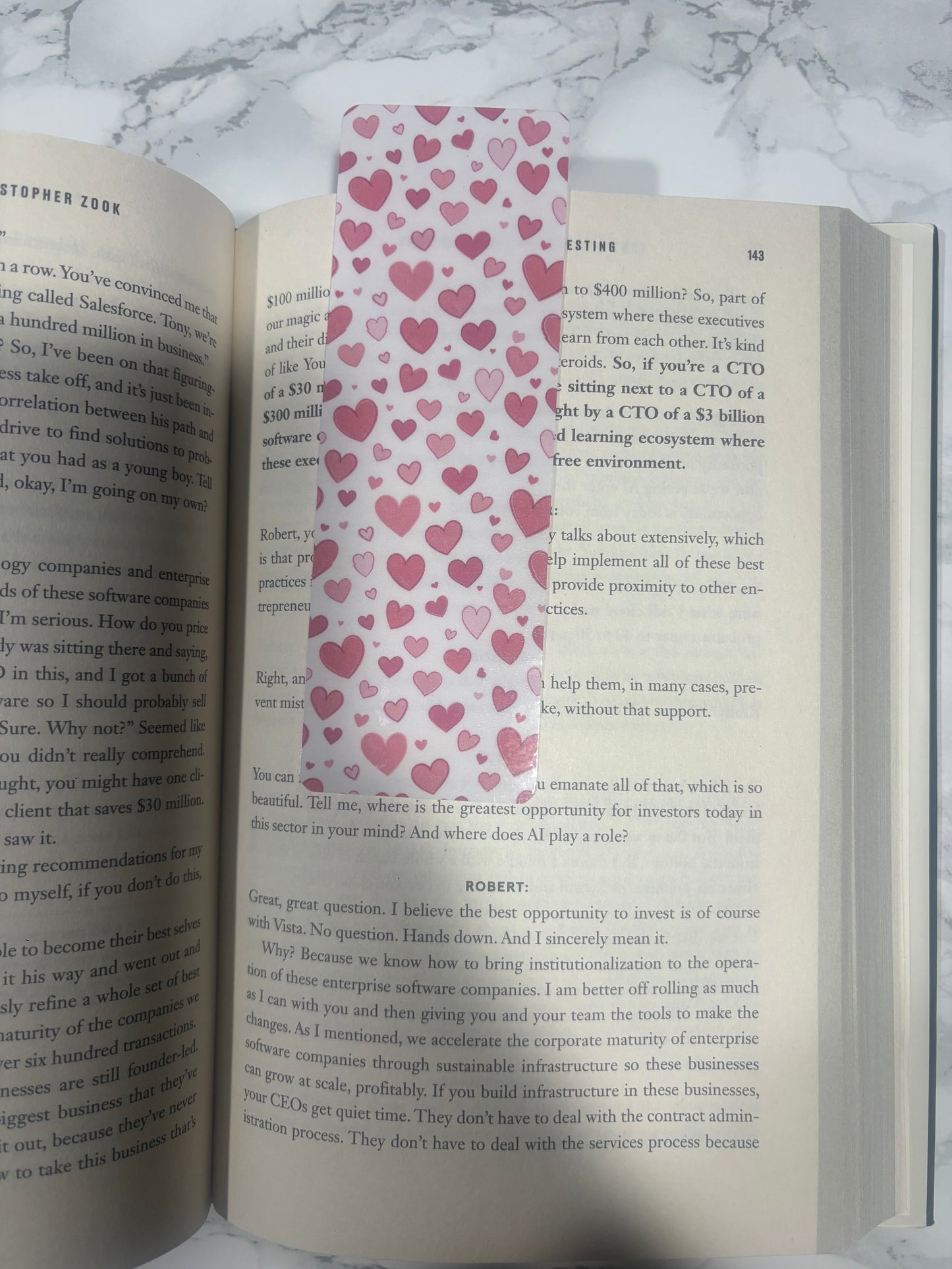 Heart Laminated Bookmark