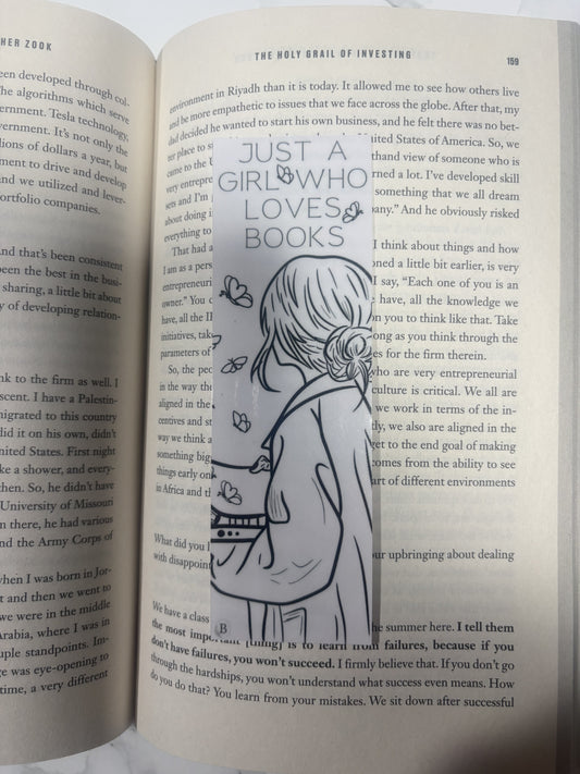 Just a Girl Who Loves Books Laminated Bookmark