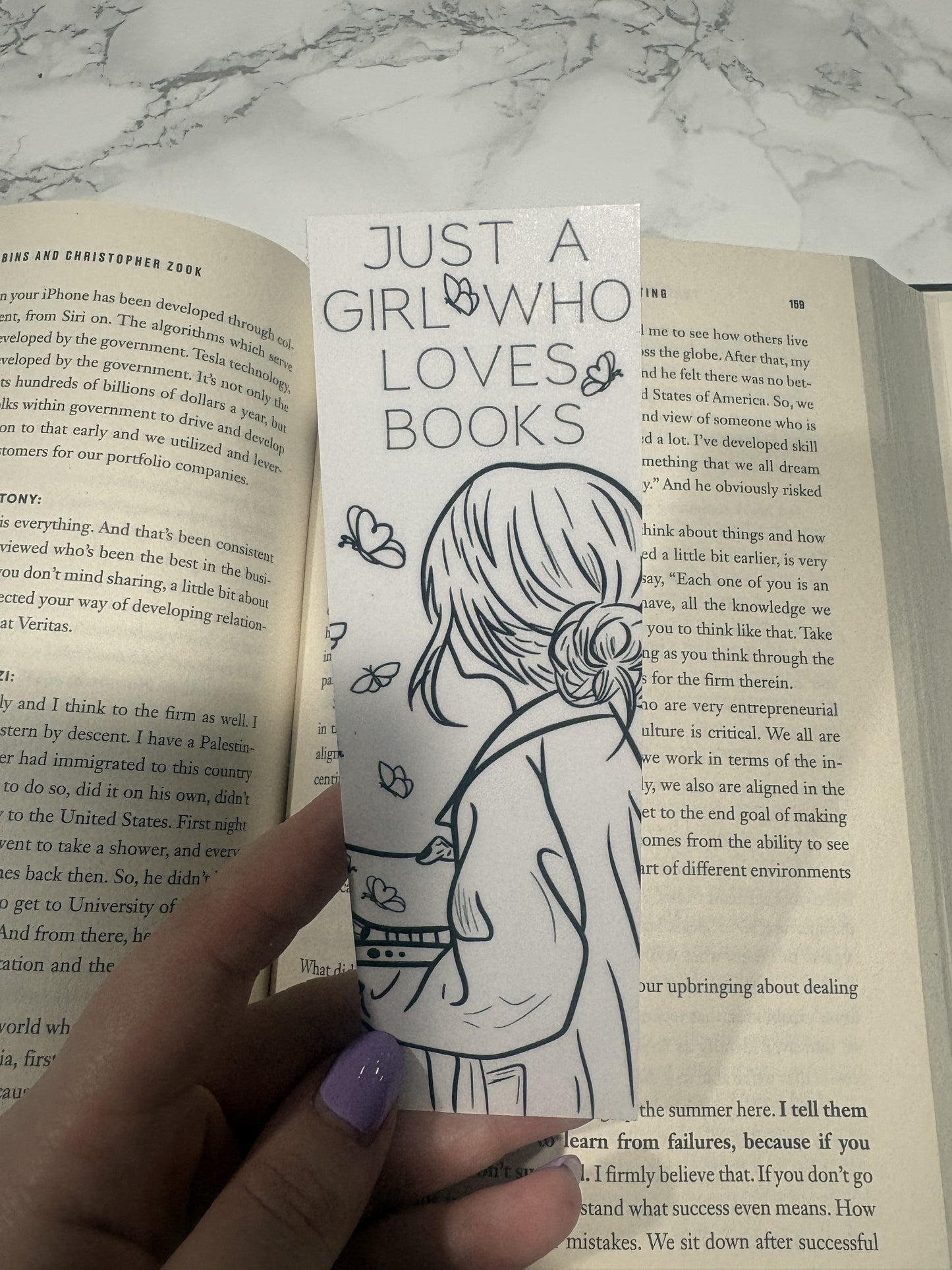 Just a Girl Who Loves Books Laminated Bookmark