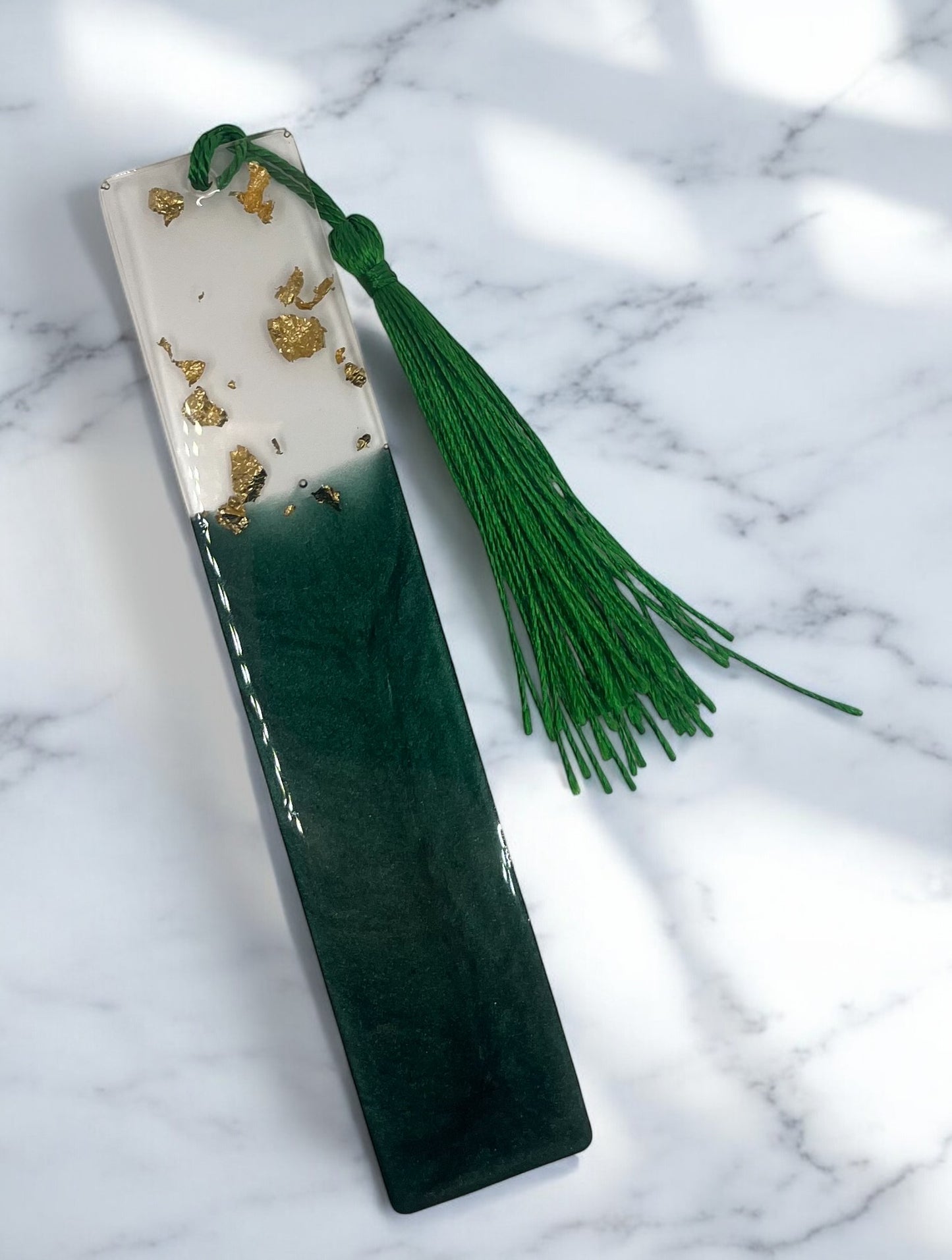 Emerald Green Resin Bookmark