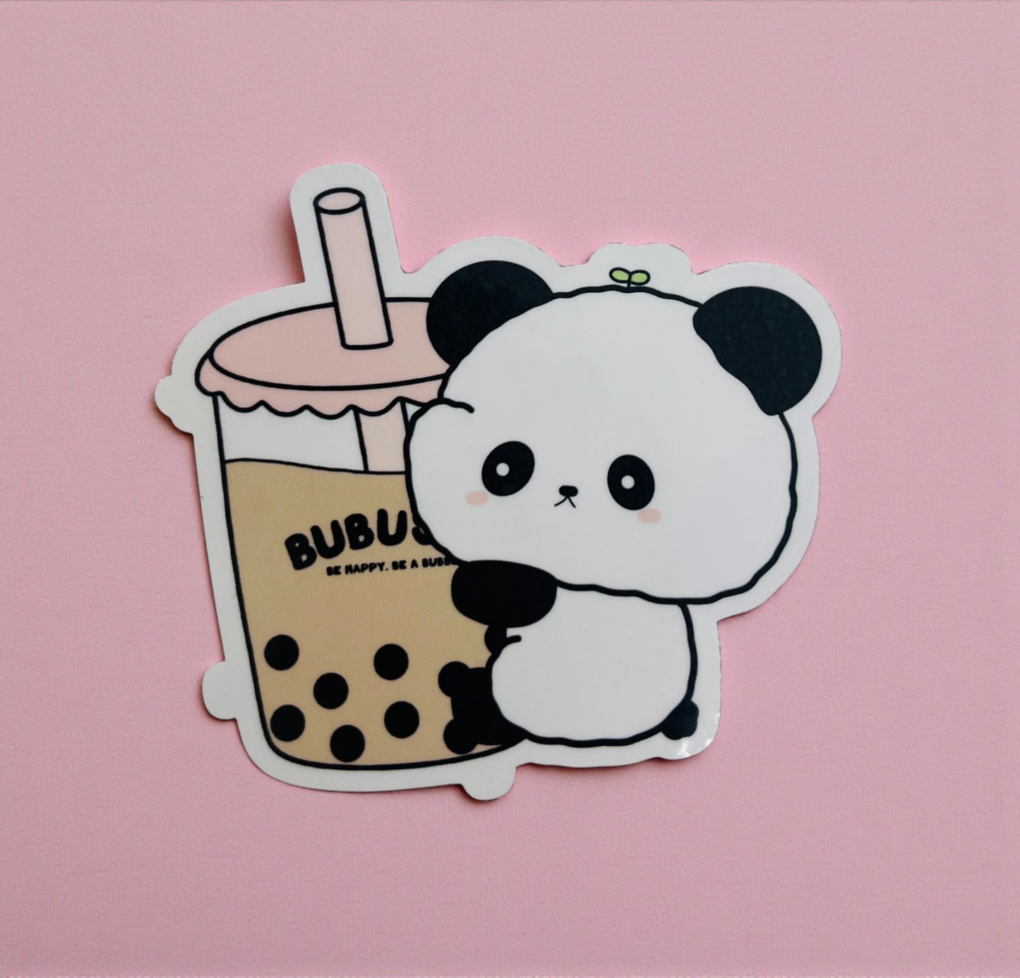 Waterproof Panda Boba Sticker