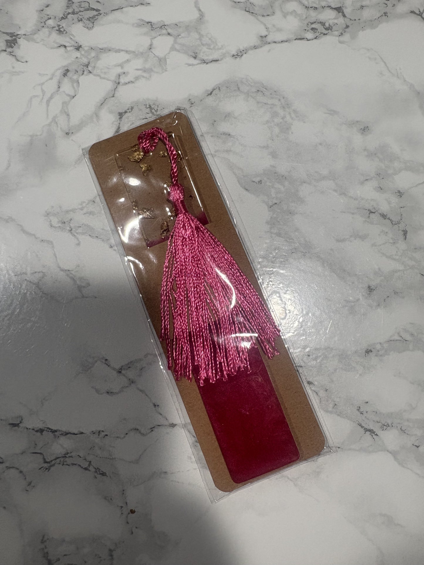 Rose Pink Resin Bookmark
