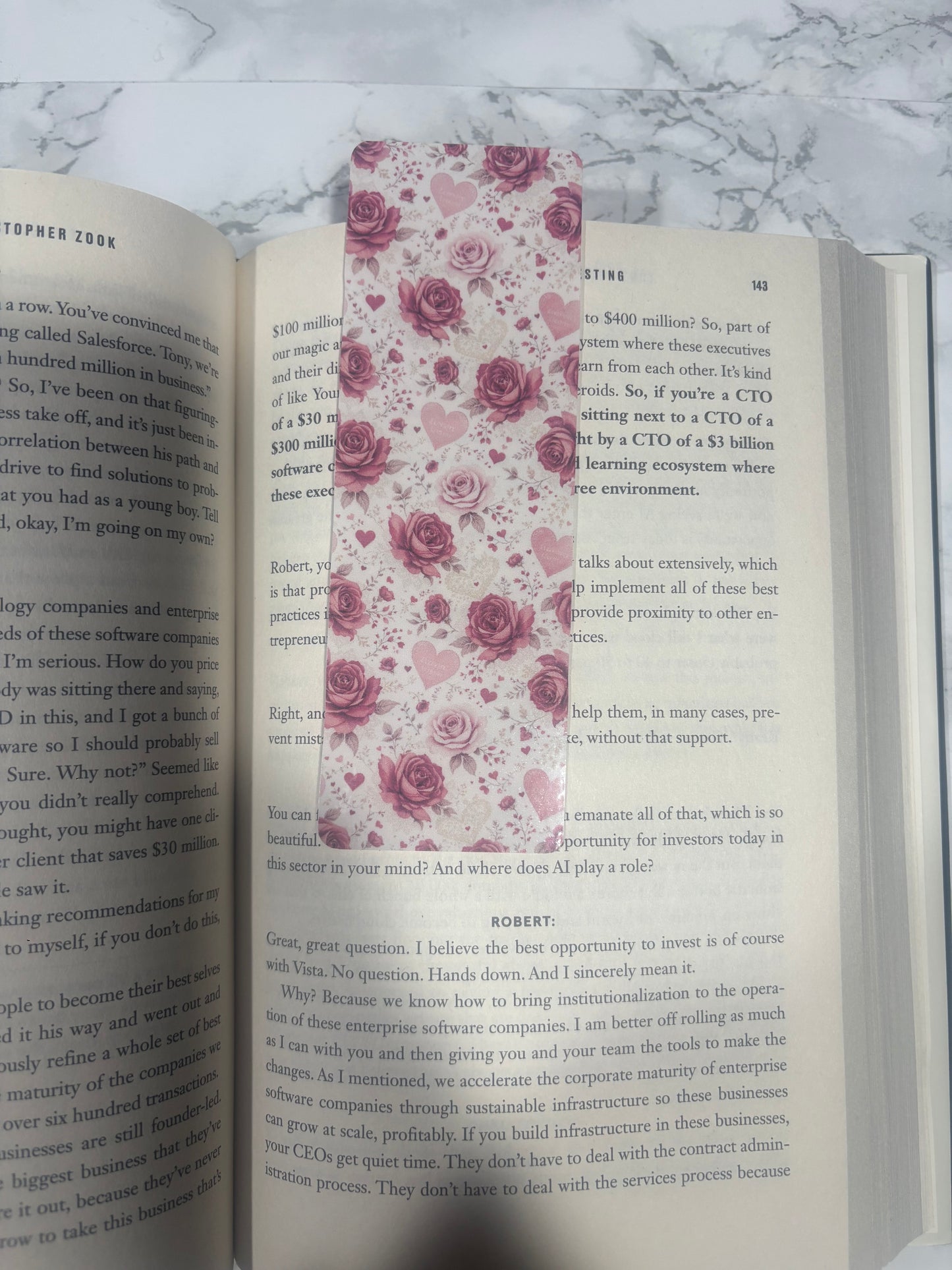 Roses Laminated Bookmark