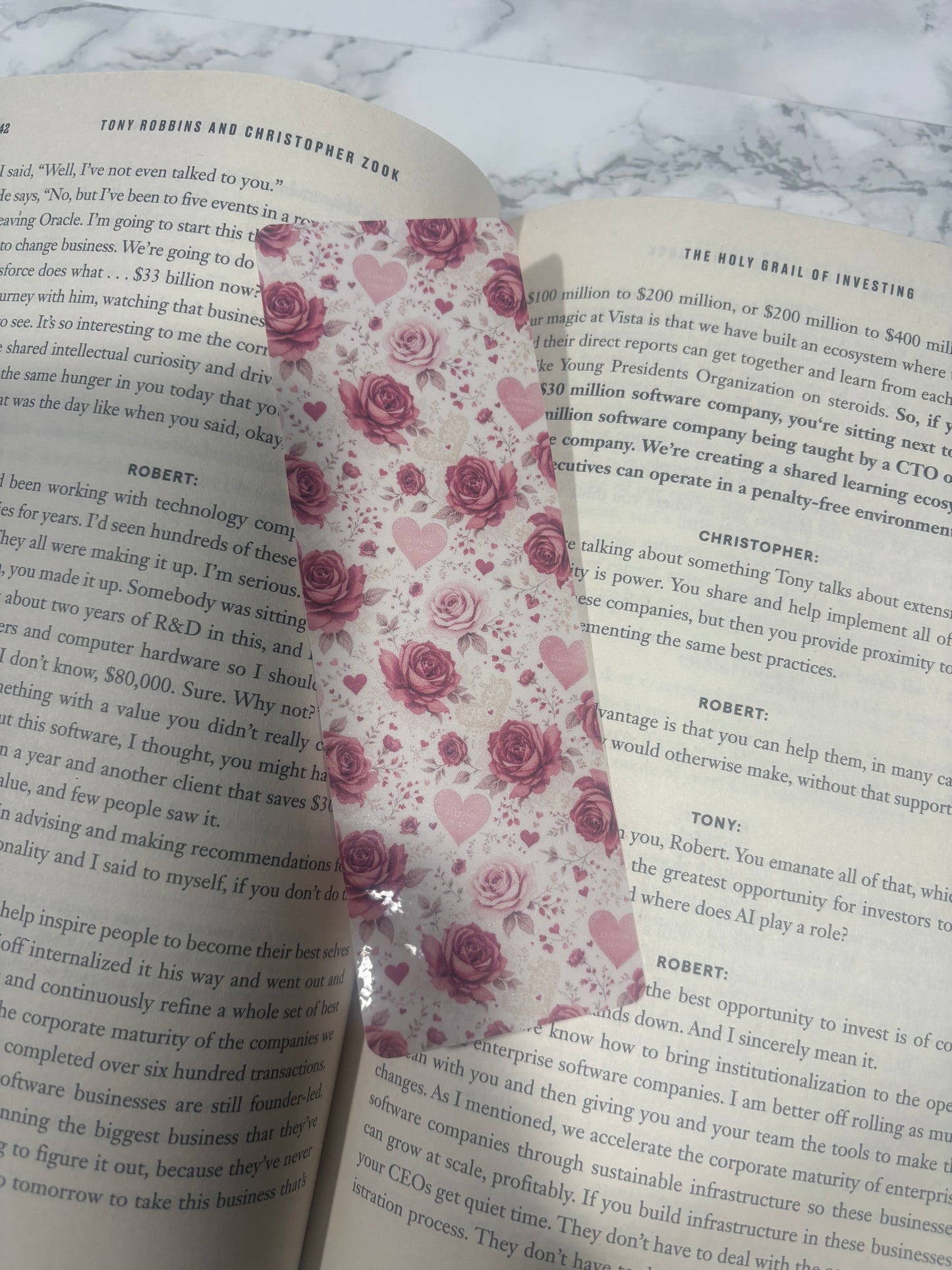Roses Laminated Bookmark