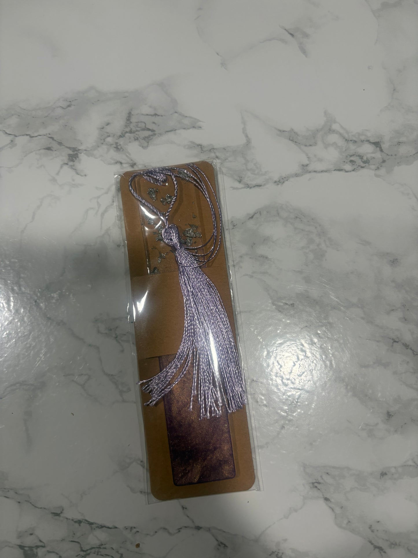 Violet-Brass Resin Bookmark