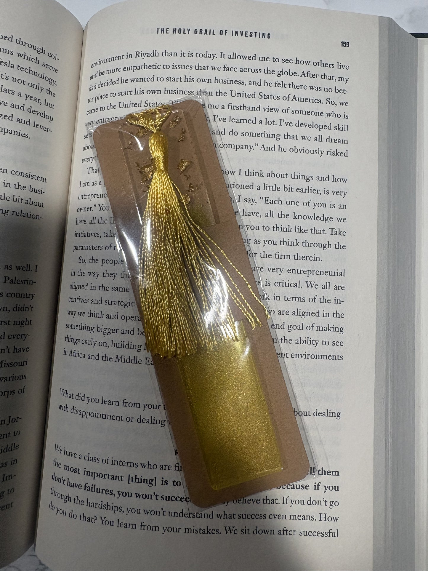 Yellow Resin Bookmark