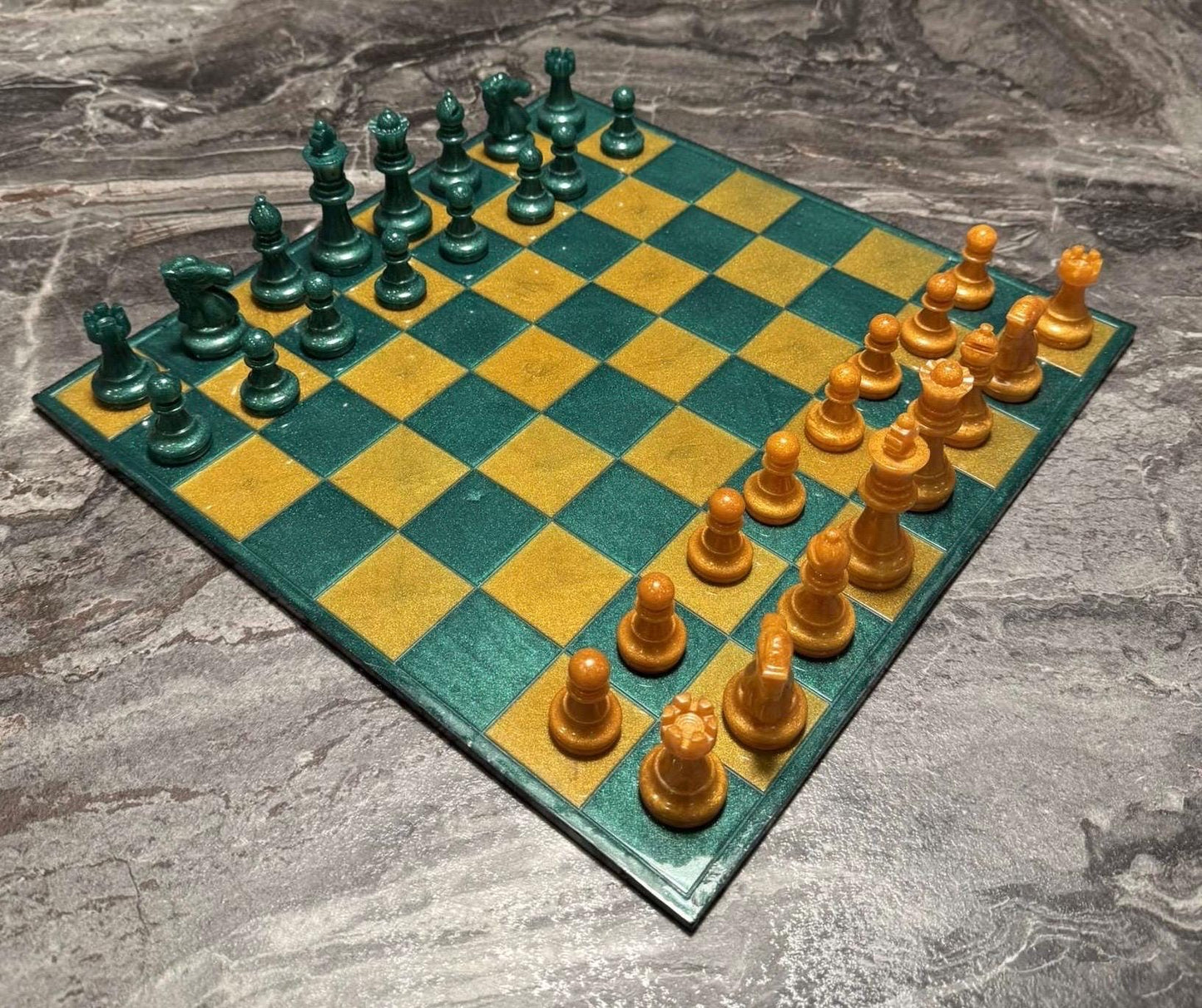 Customizable Resin Chess Board Set