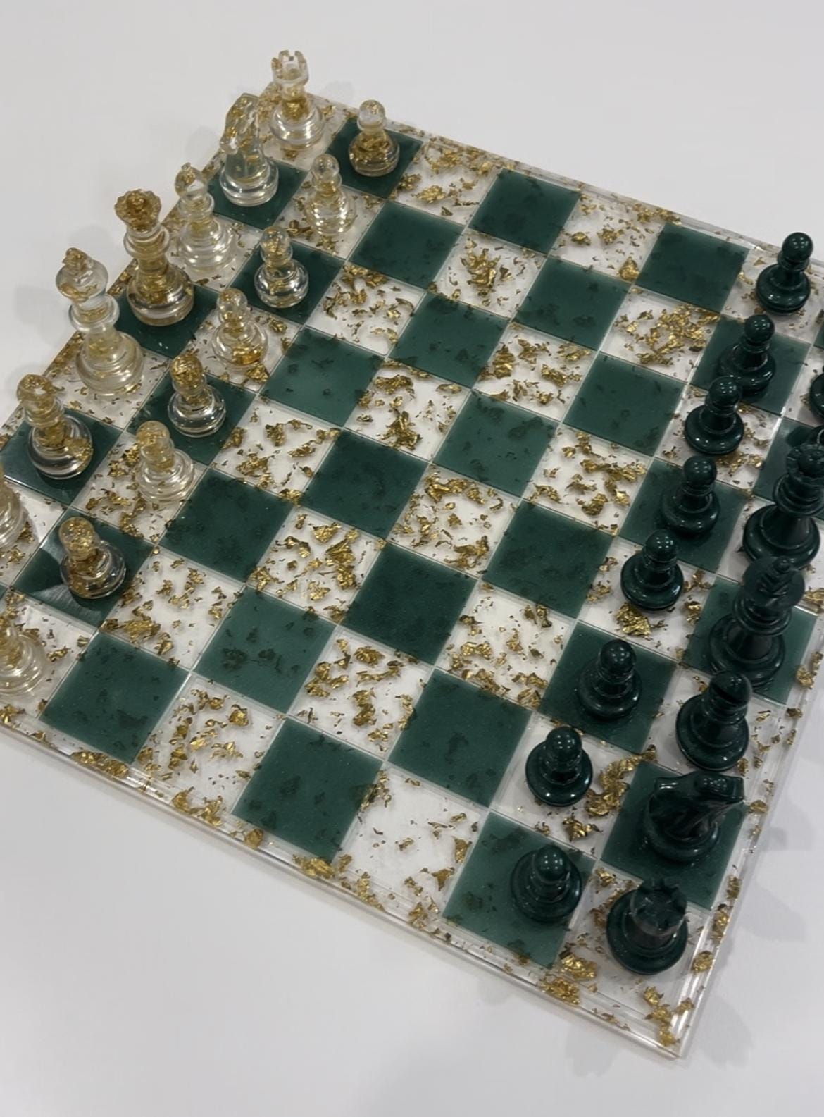 Customizable Resin Chess Board Set