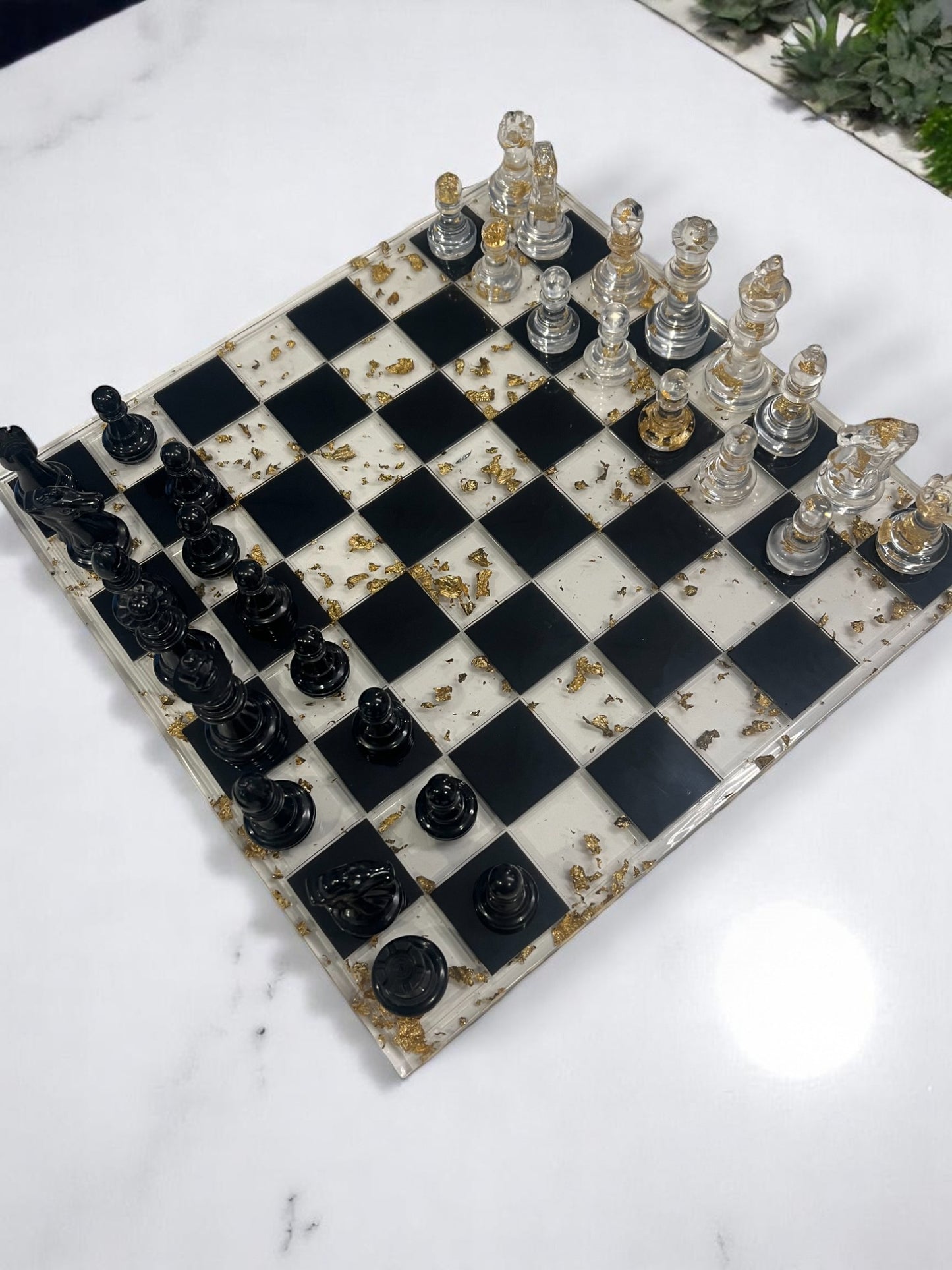 Customizable Resin Chess Board Set