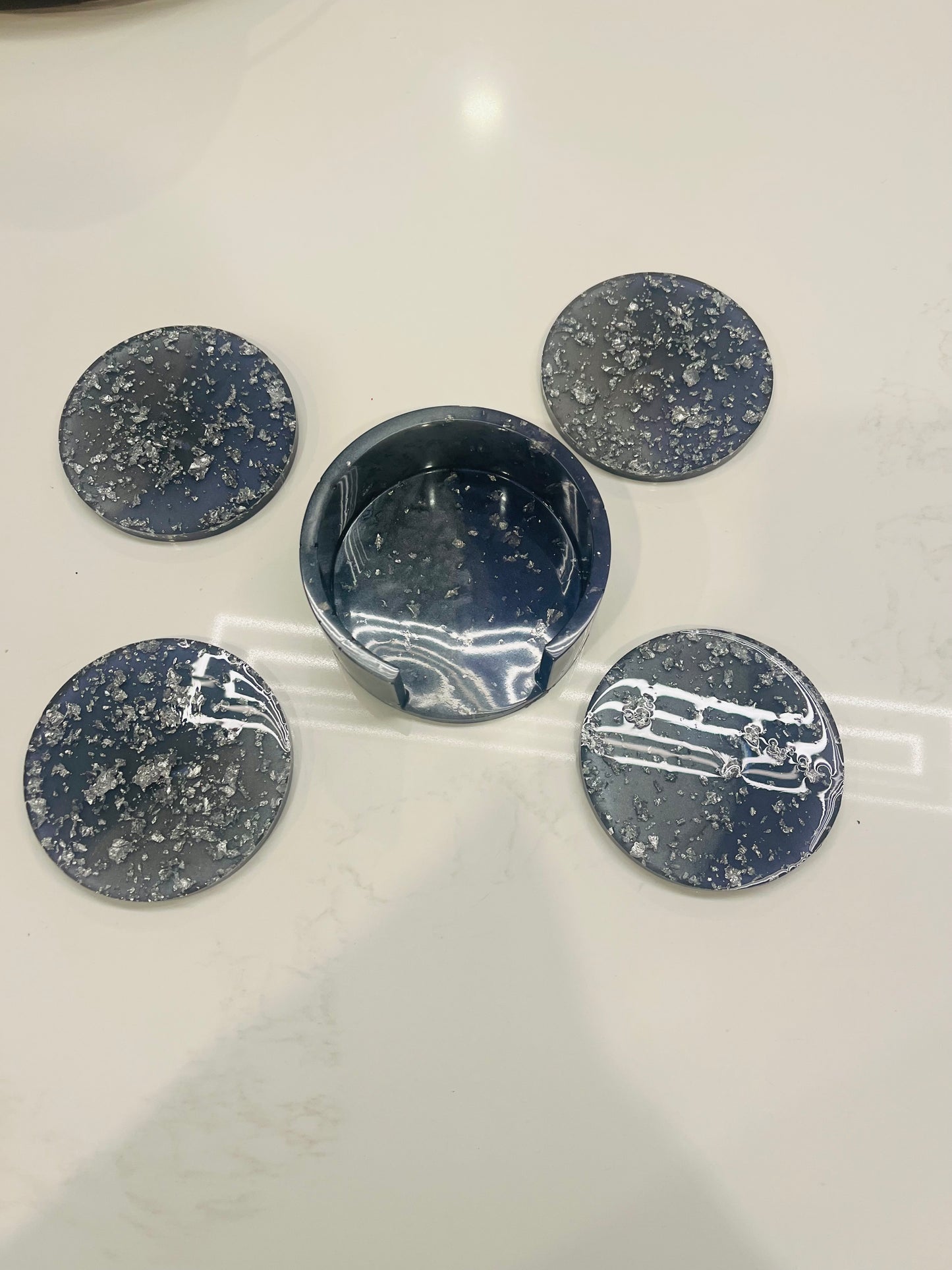 Custom Set of 4 Resin Coasters