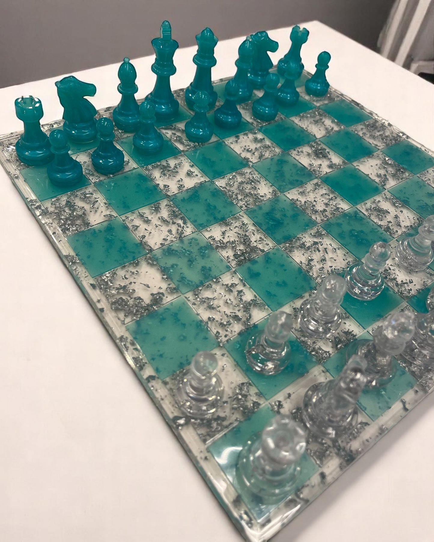 Customizable Resin Chess Board Set