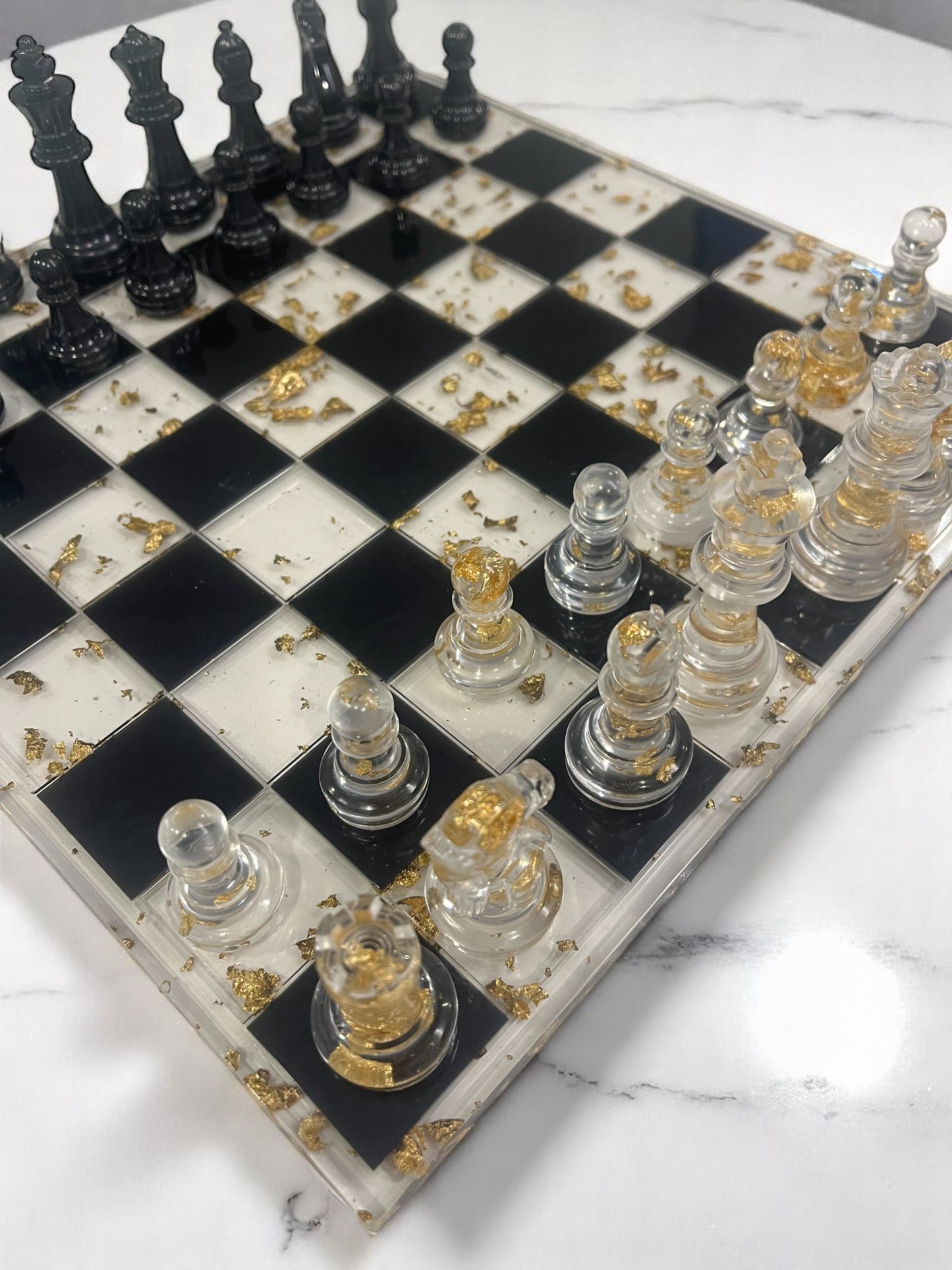 Customizable Resin Chess Board Set