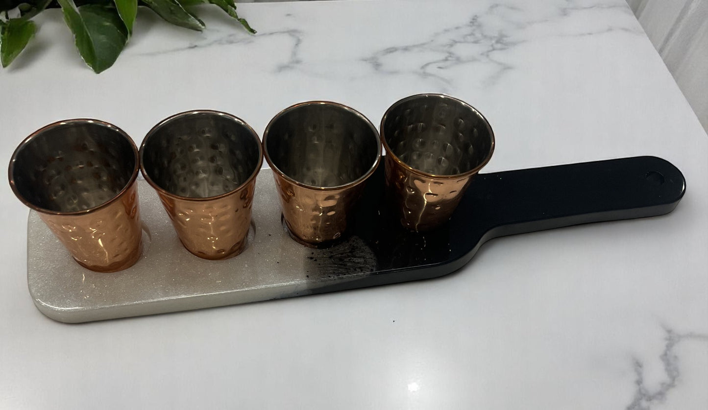 Customizable Resin Shot Glass Serving Tray