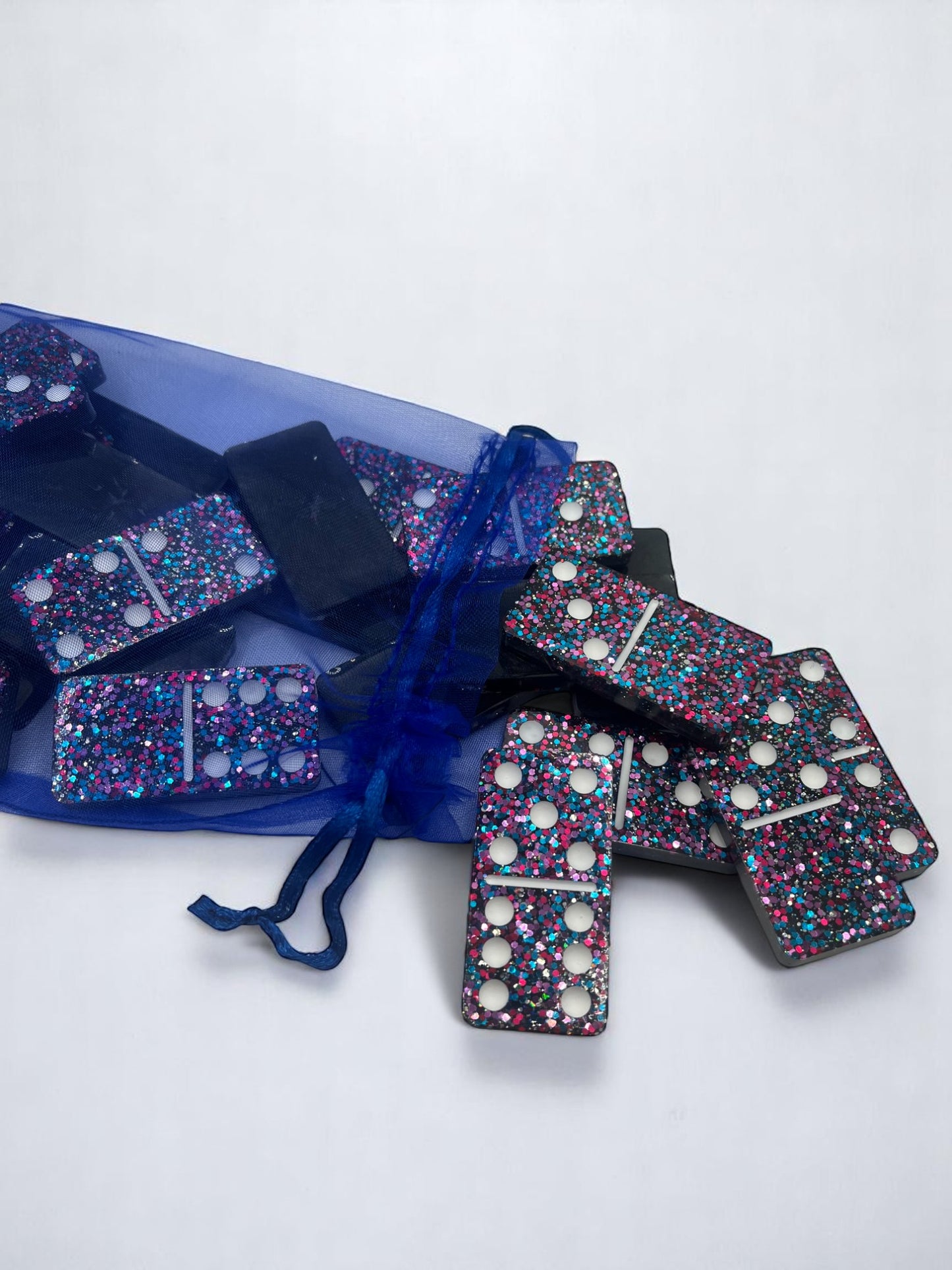 Galaxy Glitter Resin Dominoes