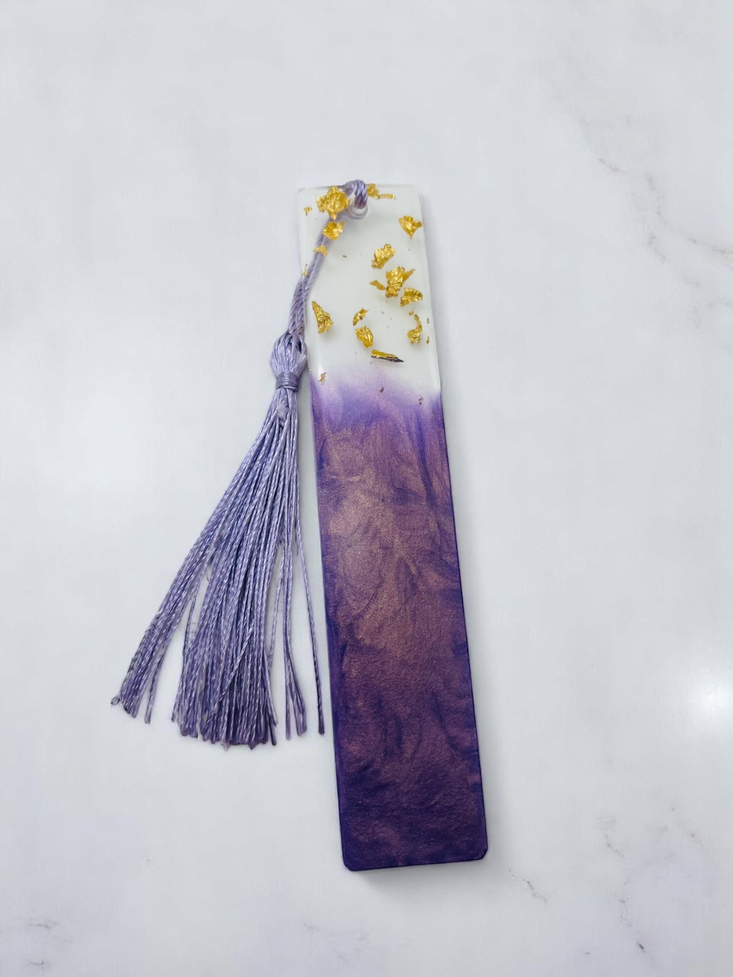 Violet-Brass Resin Bookmark
