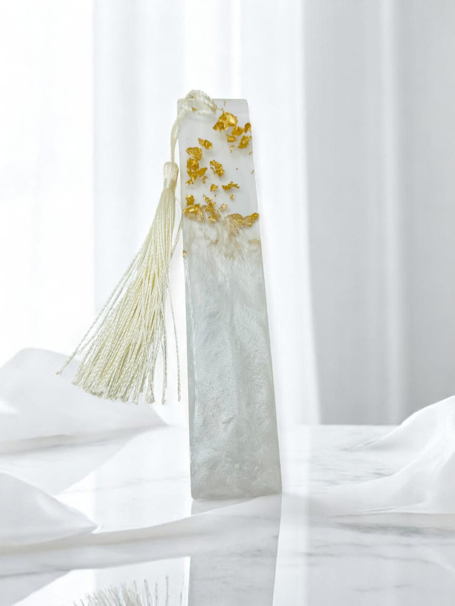 White Resin Bookmark