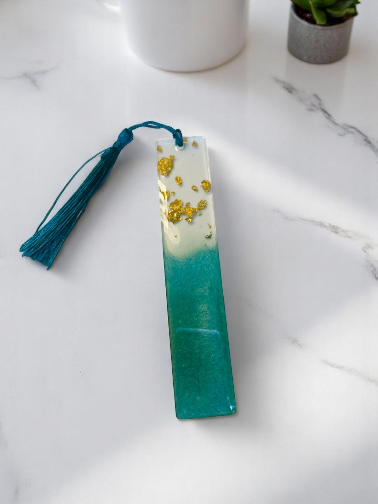 Mint Resin Bookmark